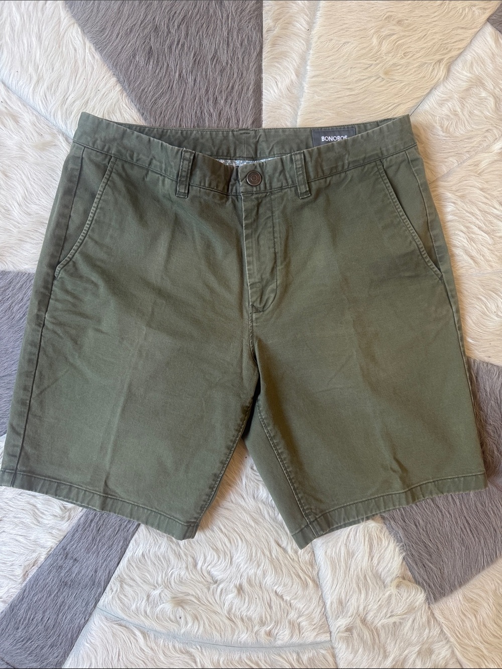 Bonobos Olive Green Flat Front Men’s Shorts